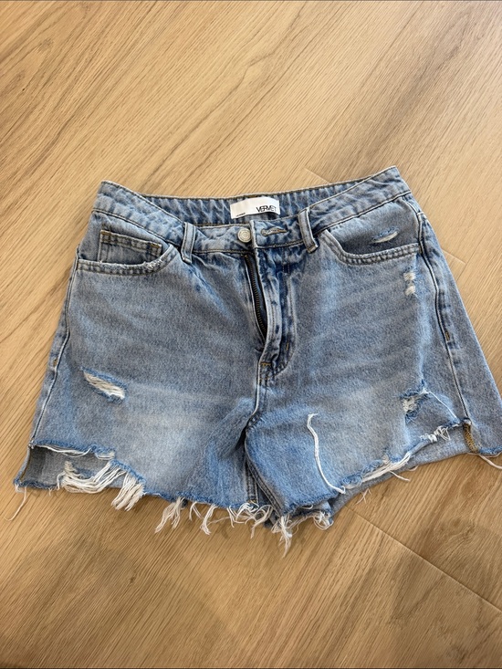 Vervet Pants - Vince Light Blue Distressed Denim Cutoff Shorts